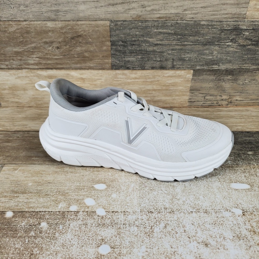 Vionic Walk Max Mens Walking Shoes Sz 8 Trainers Athletic White Knit Sneakers
